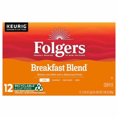 Folgers Breakfast Blend® Light Roast K-Cup® Coffee Pods Perspective: front