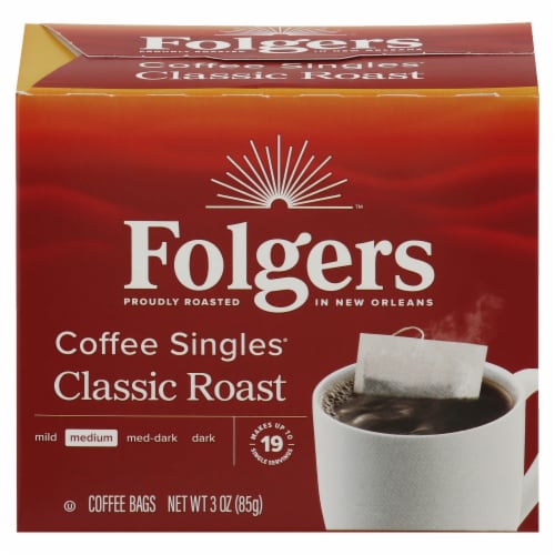Folgers Coffee Singles® Classic Roast Medium Ground Coffee Perspective: front