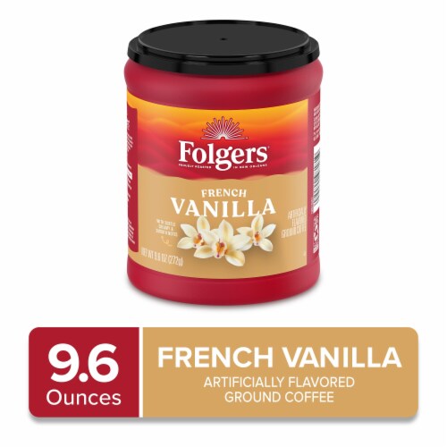Folgers French Vanilla Artificially Flavored Ground Coffee, Medium Roast Perspective: front