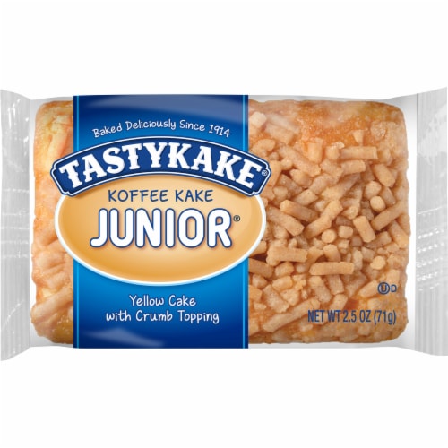 Tastykake Koffee Kake Junior Crumb Topped Yellow Cake Perspective: front