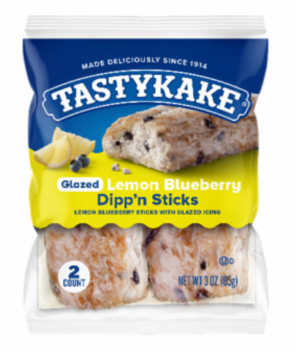 TastyKake® Glazed Lemon Blueberry Dipp'n Sticks Perspective: front
