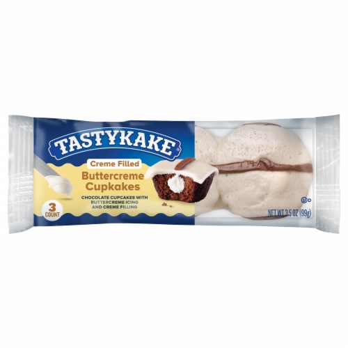 Tastykake® Creme Filled Buttercream Chocolate Cupcakes Perspective: front