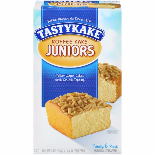 Tastykake Koffee Kake Juniors 6 Count Perspective: front