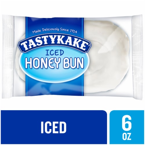 Tastykake Iced Honey Bun Individually Wrapped Pastry Snack Perspective: front