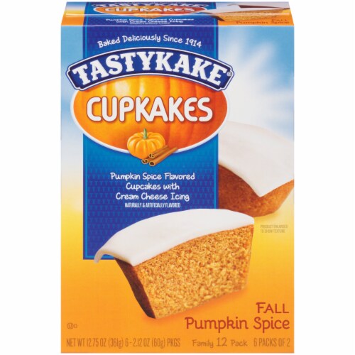 Tastykake Fall Pumpkin Spice Cupkakes 6 Count Perspective: front