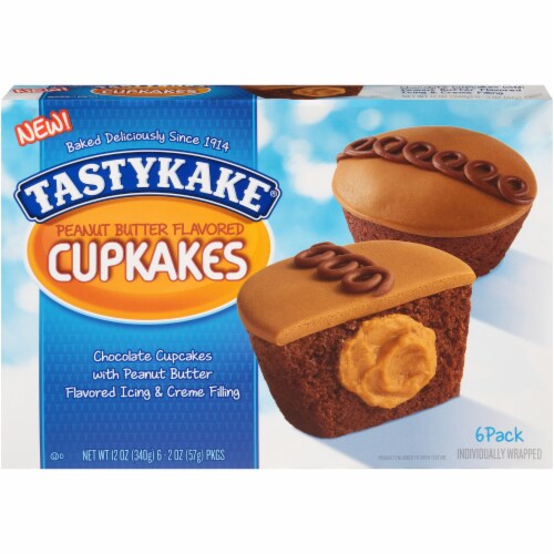 Tastykake Peanut Butter Chocolate Cupcakes Perspective: front