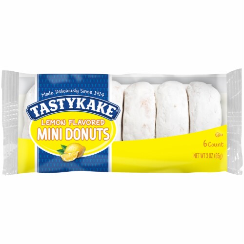 Tastykake Lemon Mini Donuts Perspective: front