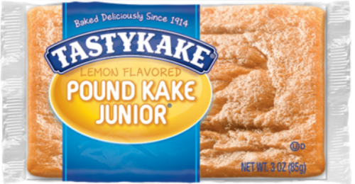 Tastykake Lemon Flavored Pound Kake Junior Perspective: front