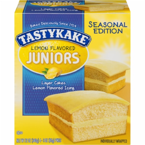 Tastykake® Lemon Flavored Juniors Snack Cakes Perspective: front
