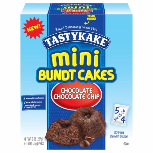 Tastykake Chocolate Chip Mini Bundt Cakes Perspective: front