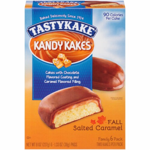 Tastykake Fall Kandy Kakes Salted Caramel Snack Cakes 6 Count Perspective: front