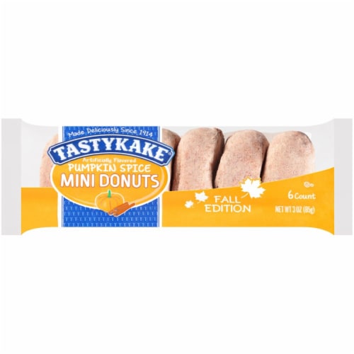 Tastykake Pumpkin Spice Mini Donuts 6 Count Perspective: front