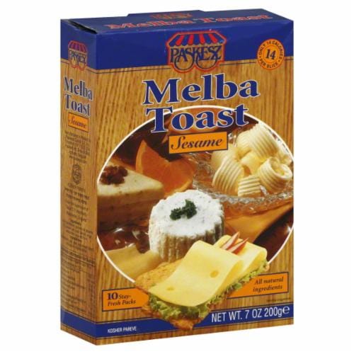 Paskesz Sesame Melba Toast Perspective: front