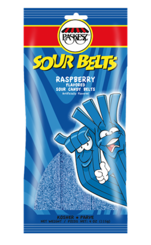 Paskesz® Raspberry Sour Belts Perspective: front
