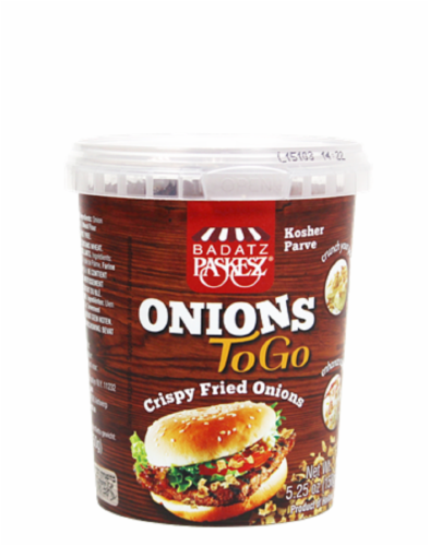 Paskesz Onions To Go Crispy Fried Onions Perspective: front