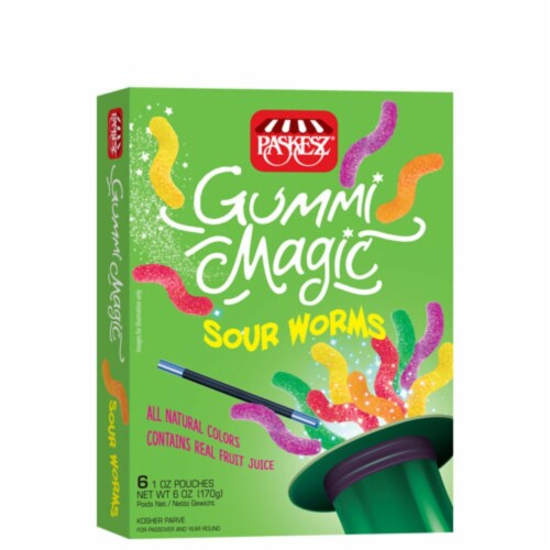 Paskesz® Gummi Magic Sour Worms Perspective: front