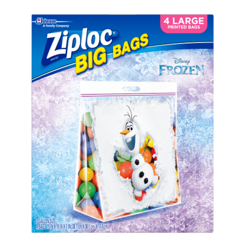 Ziploc Big Bags Disney Frozen Large Printed Bags - 4 pk, 3 gal