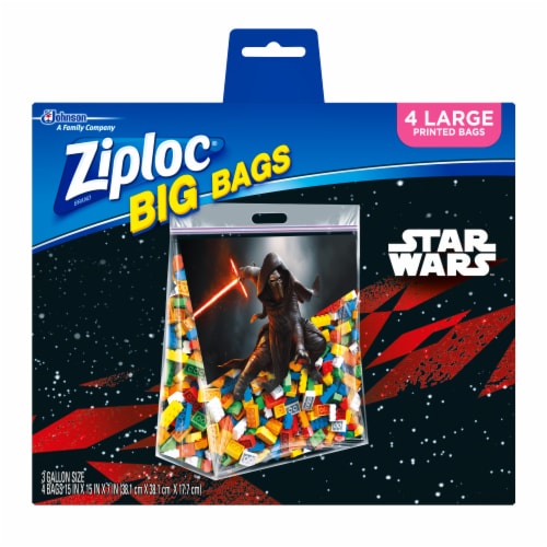 Ziploc Big Bags Disney Star Wars Large Printed Bags - 4 pk, 3 gal