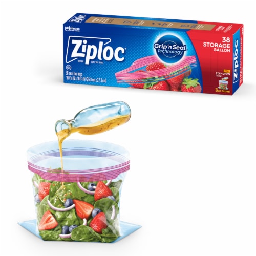 Ziploc Double Zipper Storage Gallon Bags - 19 CT