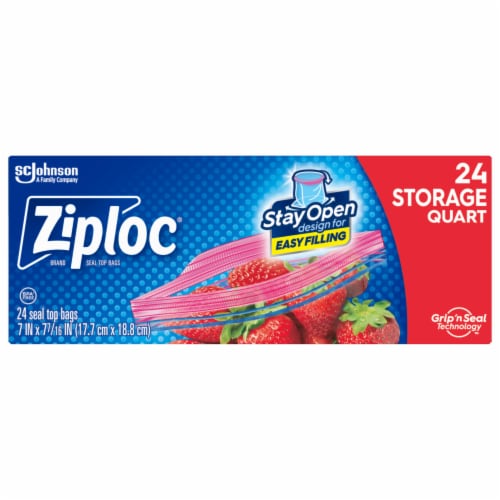 Ziploc Seal Top Freezer Bag, Quart, 54-count, 4-pack