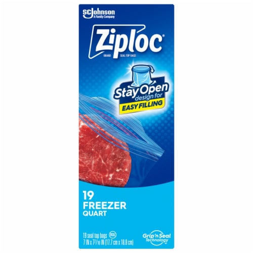 Ziploc Brand Quart Freezer Bags with Grip 'n Seal Technology, 19 ct -  Dillons Food Stores