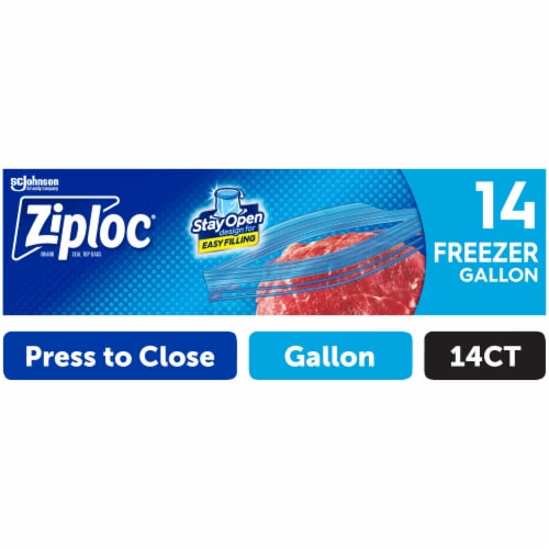 Ziploc® Gallon Freezer Bags Perspective: front