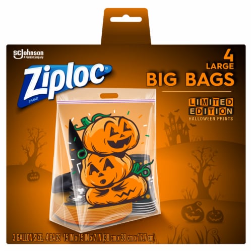 Ziploc Halloween Print Big Bags, 4 ct - Fry’s Food Stores