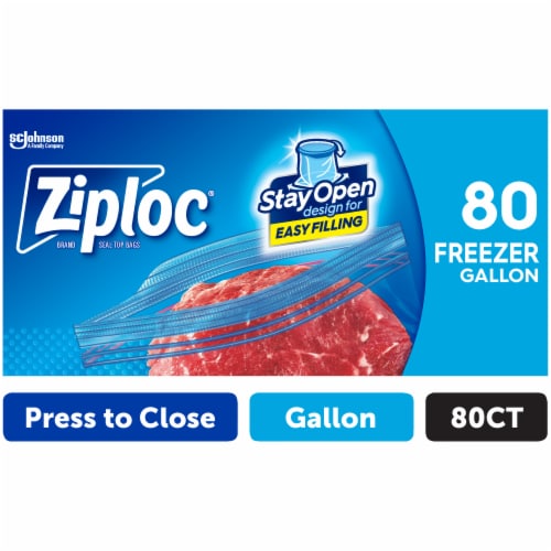 Ziploc® Gallon Freezer Bags with Stay Open Design, 80 ct - Pick 'n Save