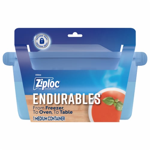 Ziploc® Endurables Medium Container Reusable Silicone Press To Seal Food Storage Container Perspective: front