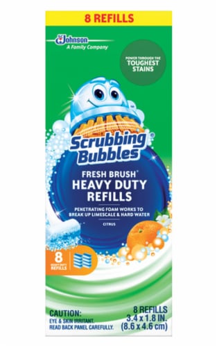 Scrubbing Bubbles Fresh Brush Citrus Heavy Duty Refills Perspective: front