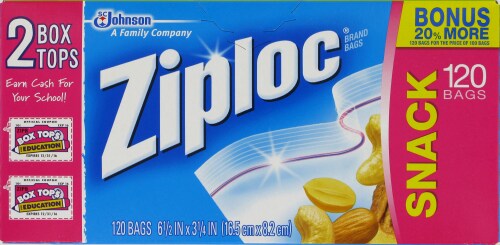 Zipper Square Snack Bags, 200 Count – BinTraining