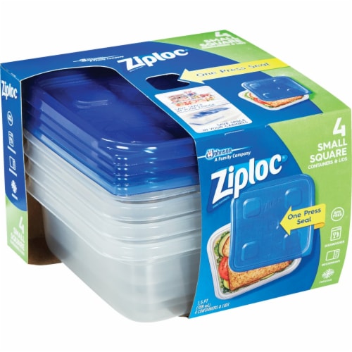 Ziploc® Twist 'n Loc Round BPA-Free Plastic Food Storage Container - 4  pack, 8 oz - Kroger