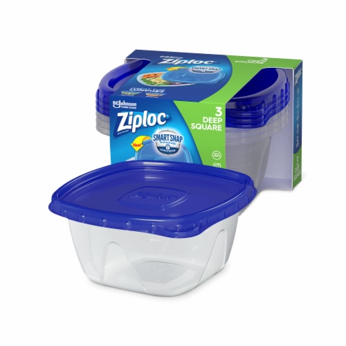 Ziploc® Square BPA-Free Plastic Snap Seal Food Storage Containers – 3 pack