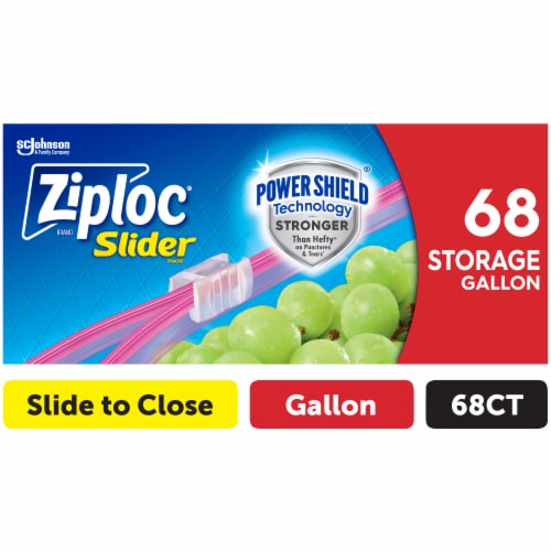 Ziploc Gallon Food Storage Freezer Bags, New Stay Open Design with Stand-Up  Bottom, Easy to Fill, 60 Count