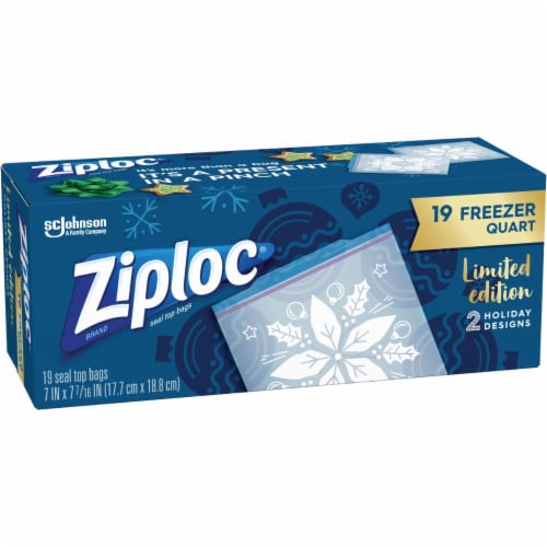 Ziploc Brand Freezer Bags with New Stay Open Design, Quart, 19