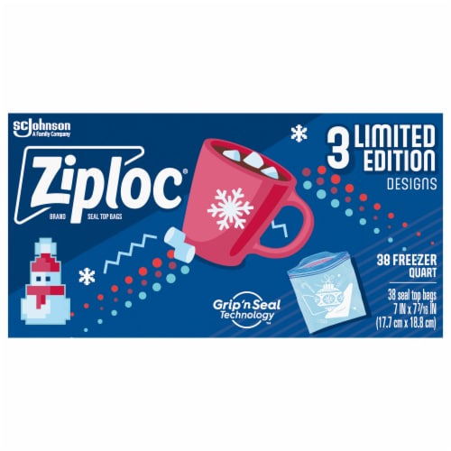 Ziploc® Quart Freezer Bags with Stay Open Design, 38 ct - Kroger