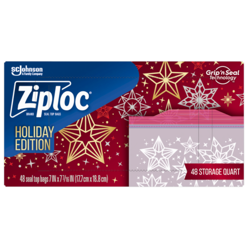 Ziploc® Holiday Zip Top Quart Bags, 48 ct - Kroger