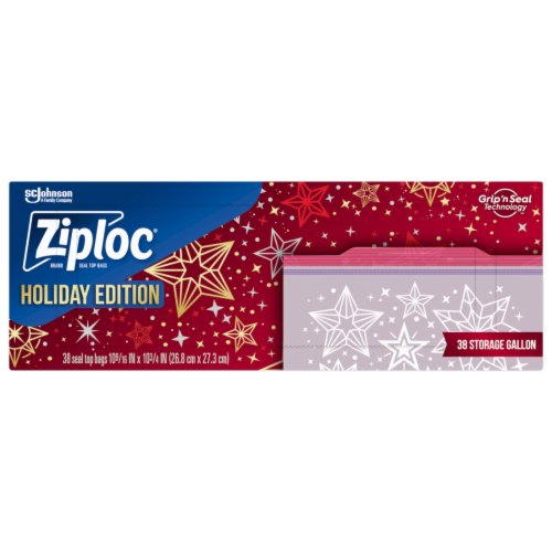 Ziploc® Holiday Gallon Zip Top Bags, 38 ct - Foods Co.