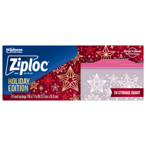 Ziploc® Holiday Quart Seal Top Storage Bags, 24 ct - Jay C Food Stores