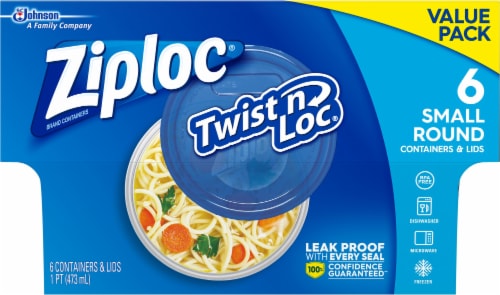 Ziploc Twist n Lock Small Containers, 6 ct - City Market