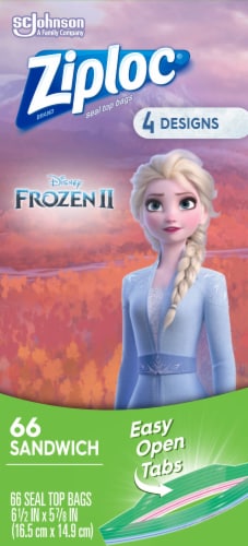 Ziploc Disney Frozen Sandwich Bags Perspective: front