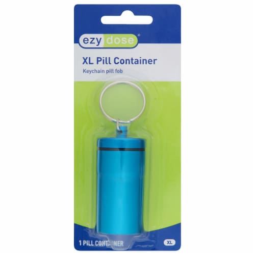 EZY Dose® XL Pill Container Keychain Fob Perspective: front