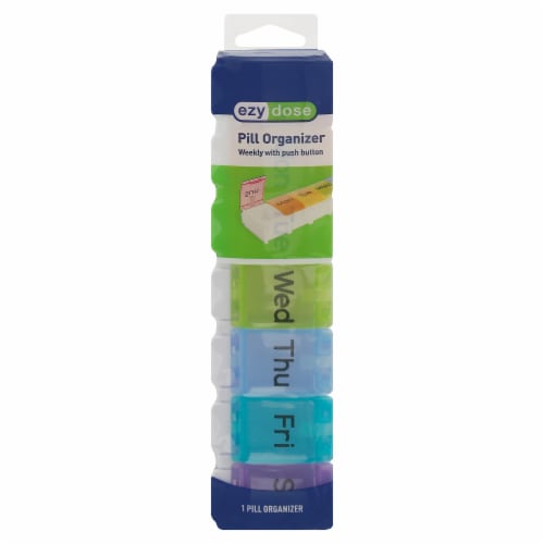 EZY Dose Weekly Push Button Pill Organizer, 1 ct - Pay Less Super Markets