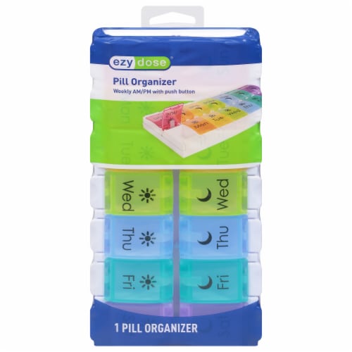 Med Manager Easy Push Button (7-Day) Pill Organizer - Monroe