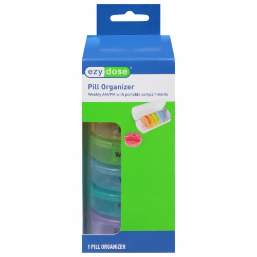 EZY Dose Weekly AM/PM Pill Organizer Perspective: front