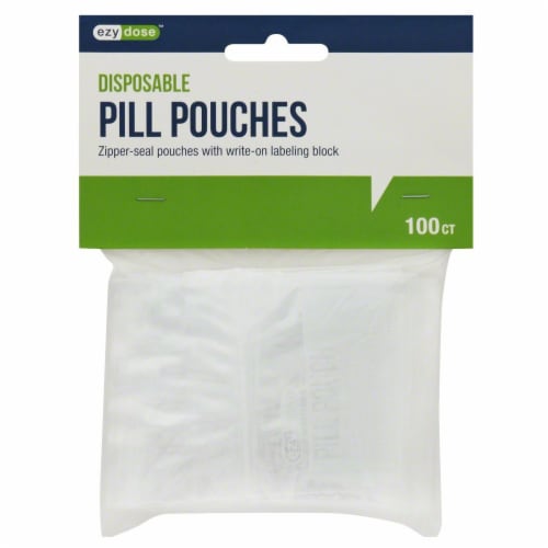 Pill Pouches, Plastic Pill Bags (Pack of 200) – Resealable Zipper Pill  Organizer Pouch Bags, 200 count - Kroger