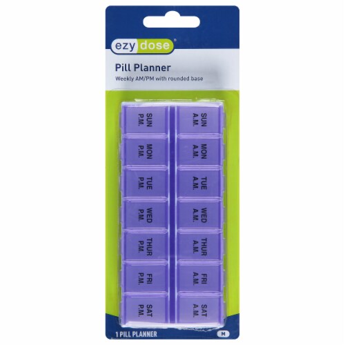 Ezy Dose® Weekly AM-PM Pill Planner Perspective: front
