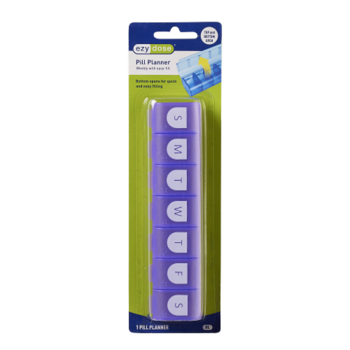 EZY Dose Easy Fill XL Weekly Pill Planner Perspective: front