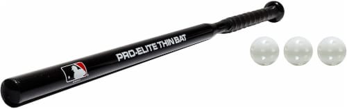 Franklin MLB Pro-Elite Thin Bat Swing Trainer Set – Black/White Perspective: front