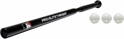 Franklin MLB Pro-Elite Thin Bat Swing Trainer Set – Black/White Perspective: front